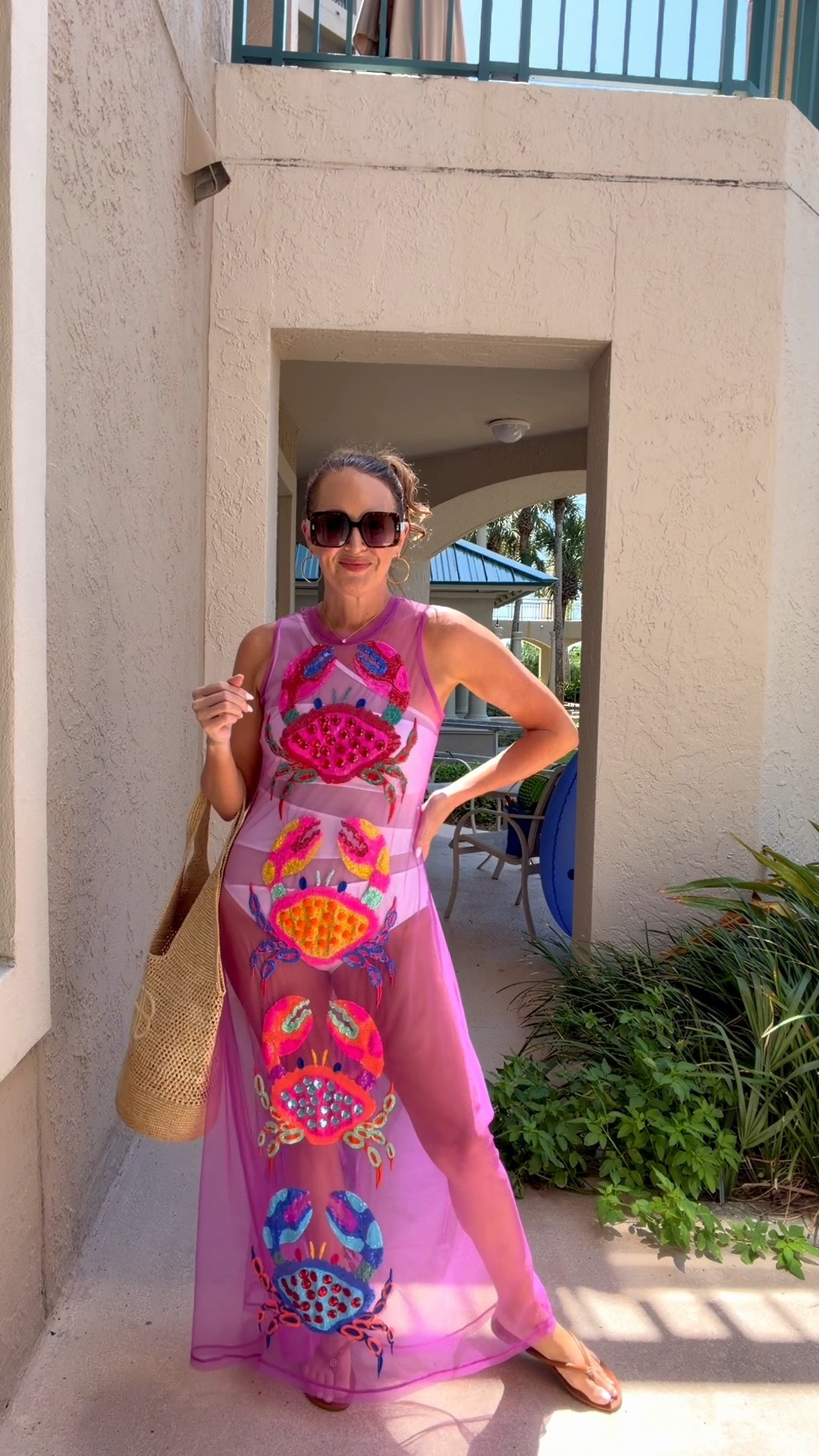 Queen of Sparkles crab coverup dress
Size small
Anine Bing bag

#LTKootd #LTKSwim #LTKOver40