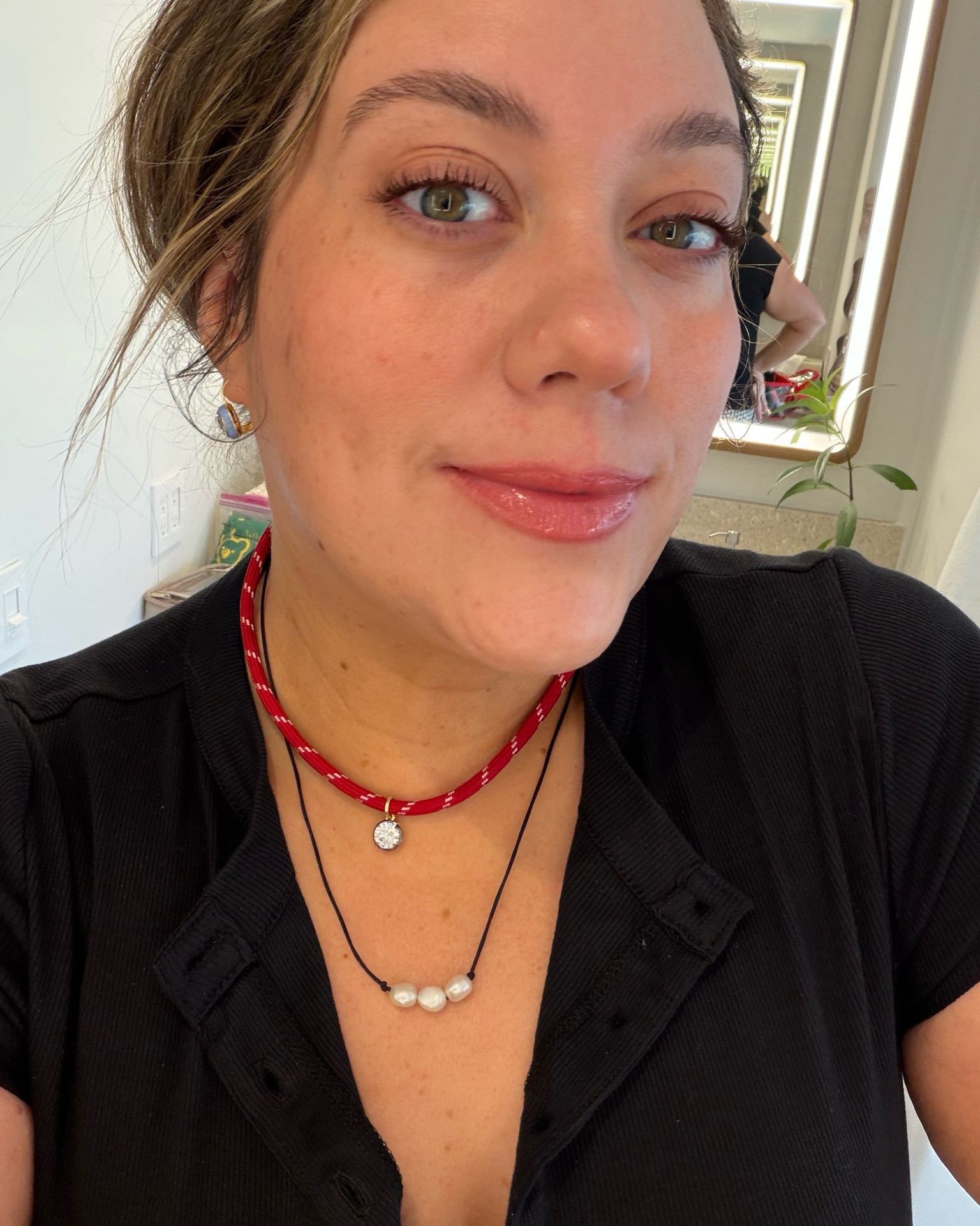 One of my favorite looks of June:

- Versed Blonzer in Aura: I LOVE this for a no-makeup look that also gives me a little color. I’m wearing JUST the Aura here — no concealer or foundation.

- Charlotte Tilbury Super Nudes Lip Contour Dual-Sided Liner: I bought this during the Sephora sale and have been using it NONSTOP. One side is for contour (outer line and fill in corners ), and the other side is to help fill in the rest of your lips. It makes lining your lips so easy and really does add the illusion of volume. I bought their fair shade, and it works really well with cool tones!

- Mutha Lip Plump in Not-So Vanilla: I received this in gifting and used it every single day AND night during our Cabo trip, both as a nighttime lip mask at night and a daytime lip tint/gloss. It’s incredibly hydrating and moisturizing, and it plumps without tingling.

Cupcakes & Cashmere paracord and freshwater pearl necklaces + Reformation lightweight knit top to complete the look ❤️

#LTKBeauty #LTKPlusSize #LTKootd