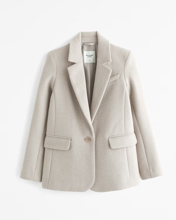 Women's Wool-Blend Blazer | Women's Coats & Jackets | Abercrombie.com | Abercrombie & Fitch (UK)