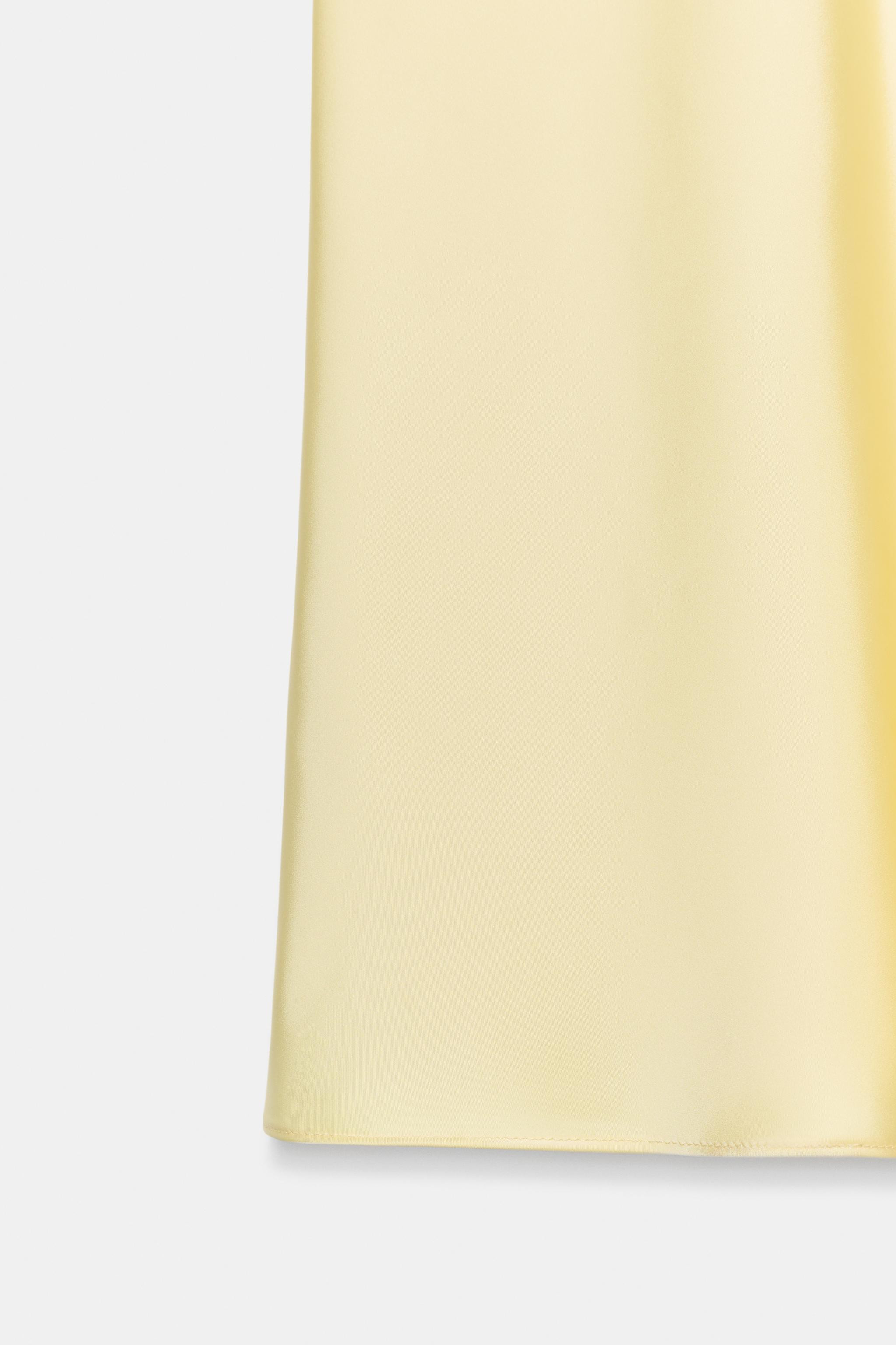 SATIN EFFECT MIDI SKIRT | Zara US