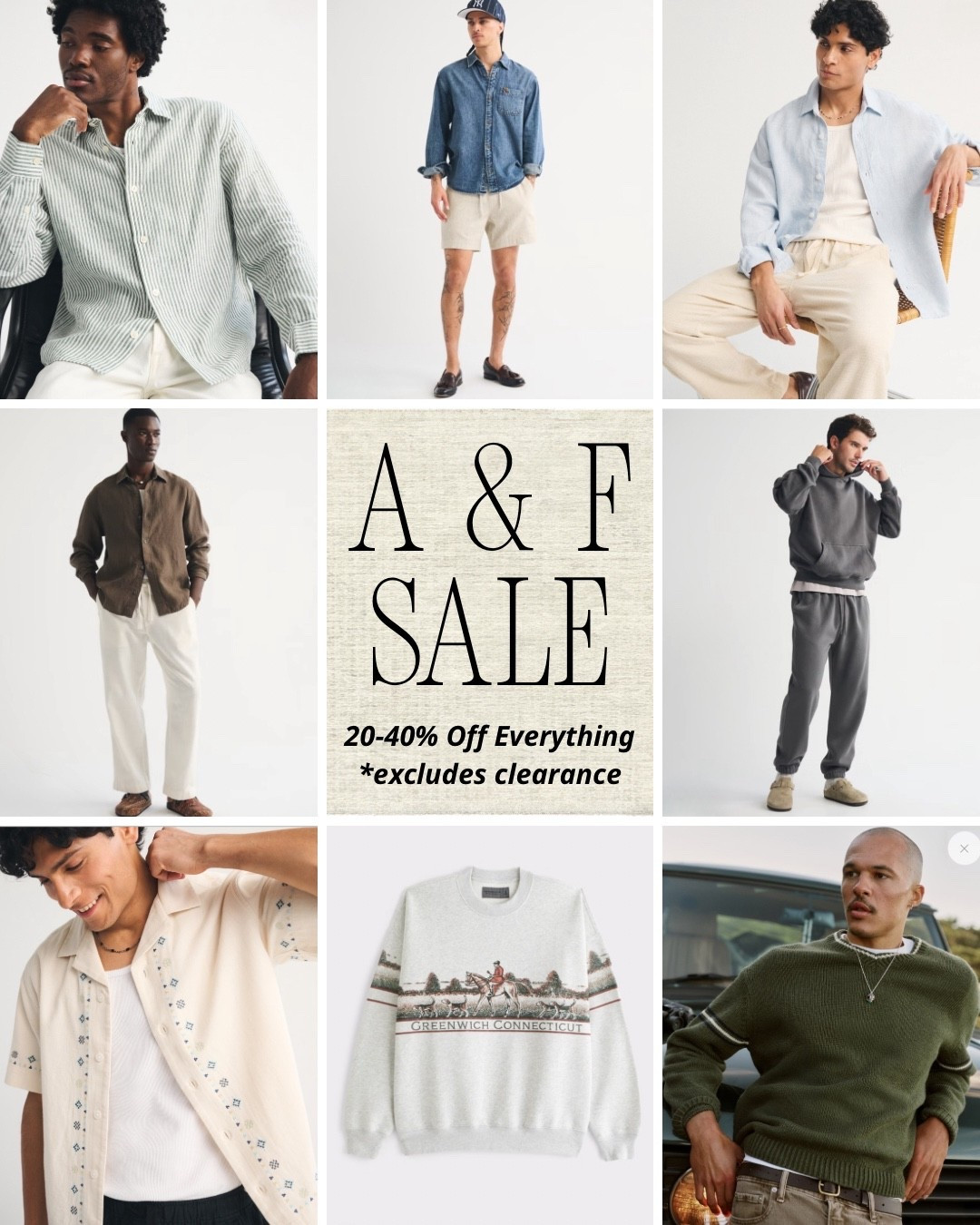 Abercrombie & Fitch sitewide sale - Total closet refresh 20-40% Off Everything! 

Check out my Abercrombie Product Lists for more! 

Keywords: sale, deal, travel, vacation, spring, summer, shorts, pants, jeans, linen, button down, striped, collared, solid, basics, hoodie, everyday style, men’s clothing, men’s fashion, casual style 

#LTKTravel #LTKMens #LTKSaleAlert