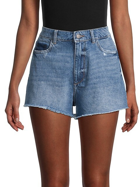 Cleo High-Rise Denim Shorts | Saks Fifth Avenue OFF 5TH