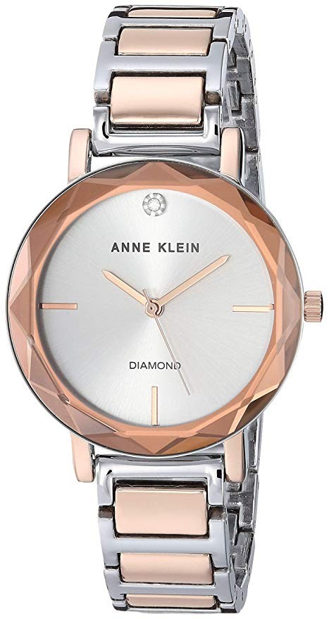Anne Klein Women's AK/3278 Diamond-Accented Bracelet Watch | Amazon (US)