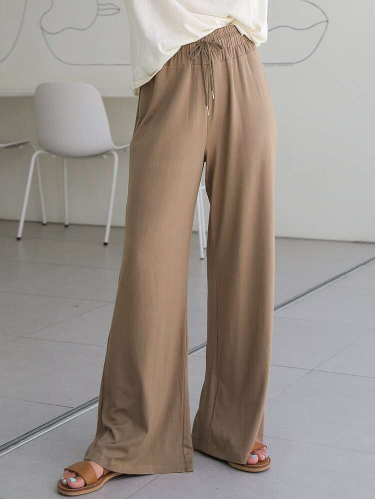 DAZY Drawstring Waist Wide Leg Pants | SHEIN