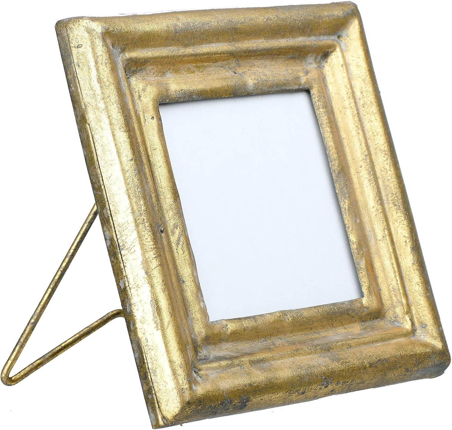Creative Co-Op Antiqued Gold Square Picture Frame (Holds 3.5" x 3.5" Photo) | Amazon (US)