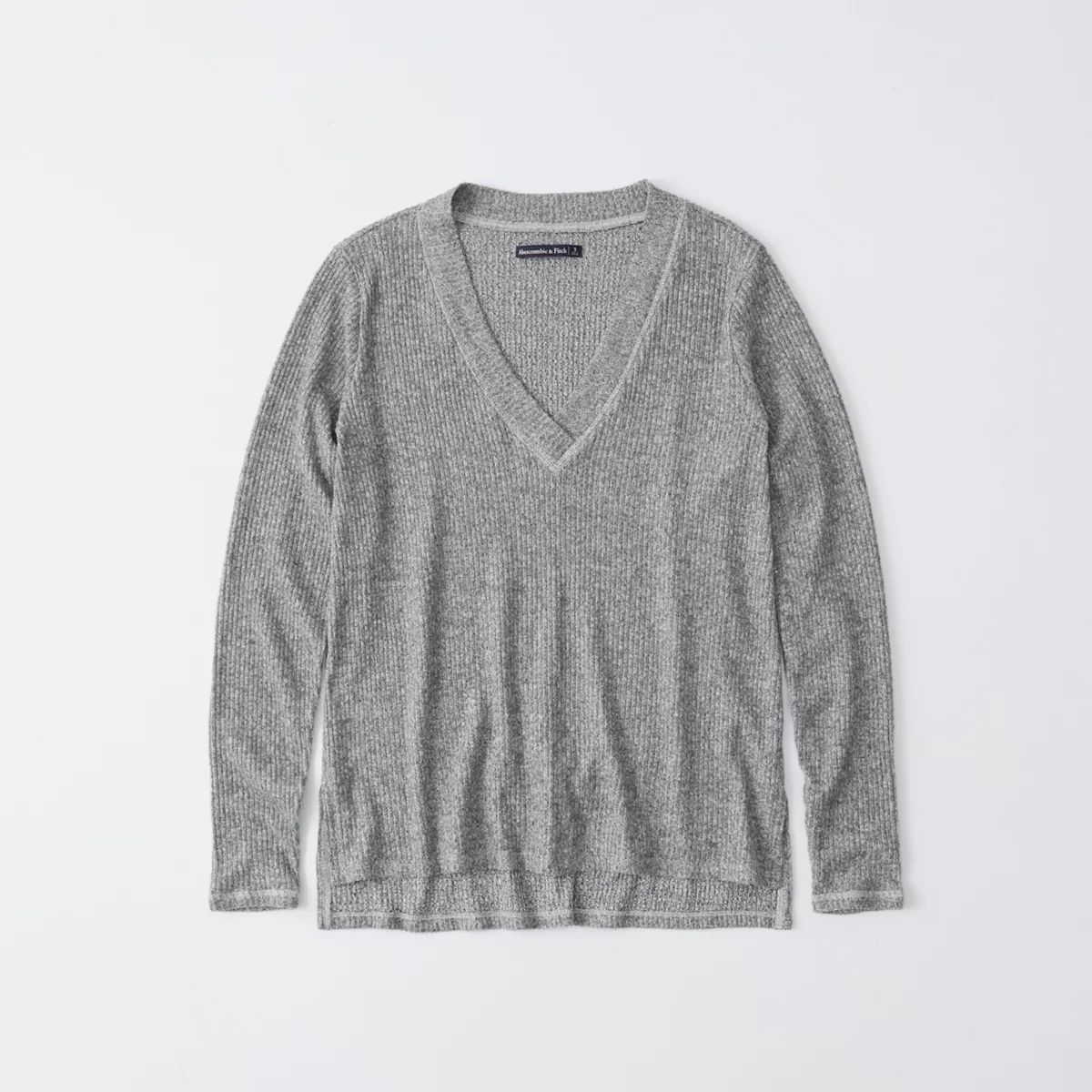 Long-Sleeve Cozy V-Neck Top | Abercrombie & Fitch US & UK