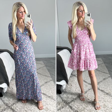 Target floral dresses part 2 of 2. Wearing XS in both dresses. The king dress is giving me topshop vibes. Short dress is smocked on the top and has pockets. More colors available. Wearing shade chestnut in the sandal. Currently 20% off through Saturday Feb. 11th

#LTKstyletip #LTKunder50 #LTKFind