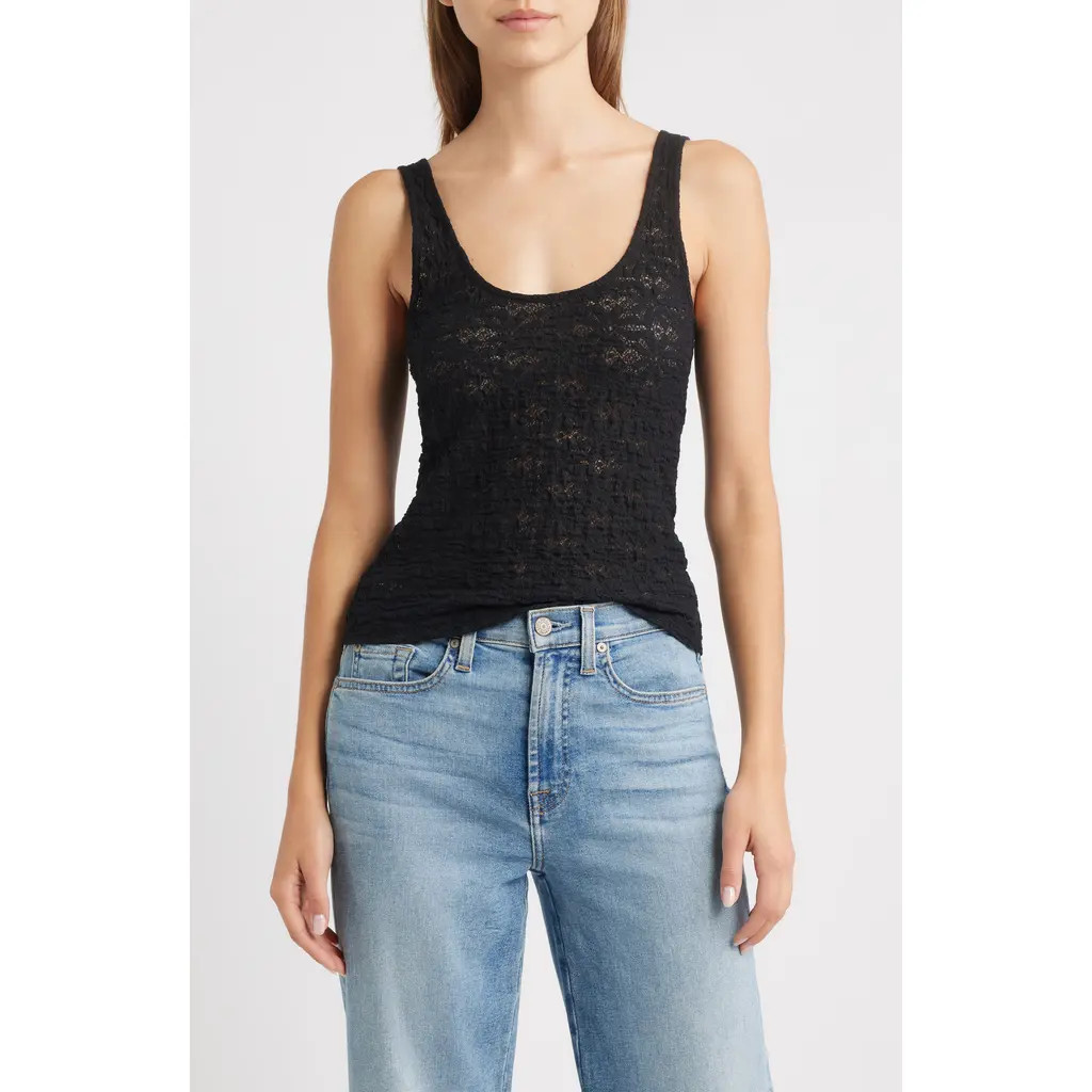 Rails Donya Lace Scoop Neck Tank in Black Lace at Nordstrom, Size X-Large | Nordstrom
