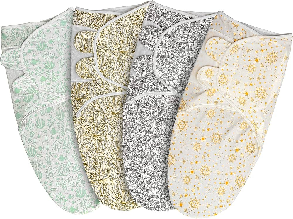 Baby Swaddle Wraps – 100% Soft Organic Cotton Swaddle Blankets for Newborn 0-6 Months, Pack of ... | Amazon (UK)