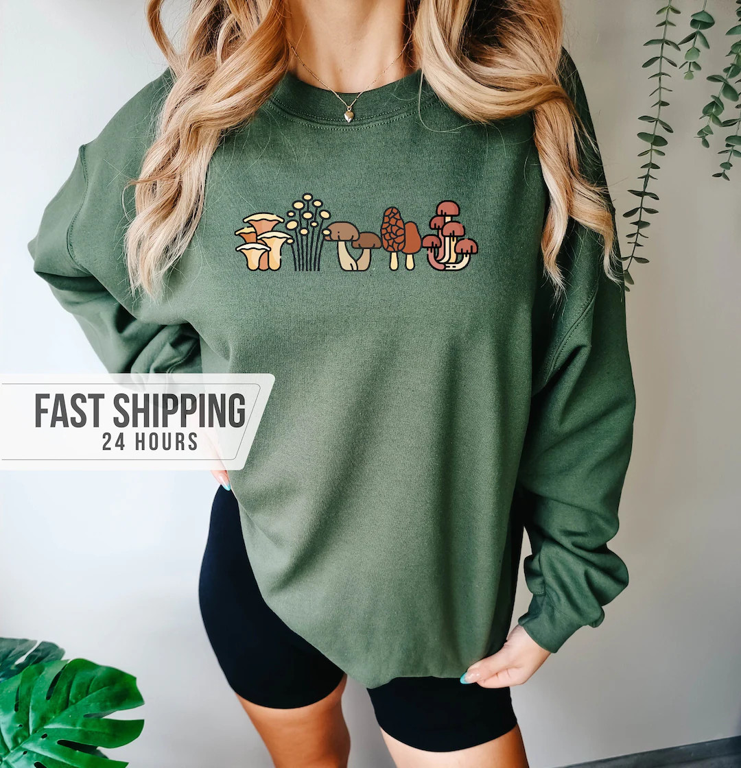 Magic Mushroom Sweatshirt Mushrooms Gift Aesthetic - Etsy | Etsy (US)
