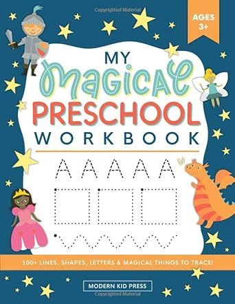 My Magical Preschool Workbook: Letter Tracing | Coloring for Kids Ages 3 + | Lines and Shapes Pen... | Amazon (US)
