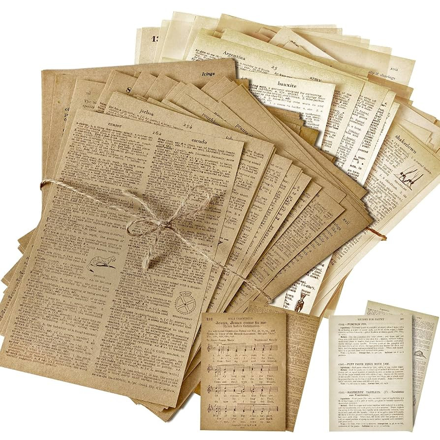 Zonon 114 Pieces 2 Sets Junk Journal Pages Vintage Ephemera Pack Craft Paper Junk Journal Vintage... | Amazon (US)