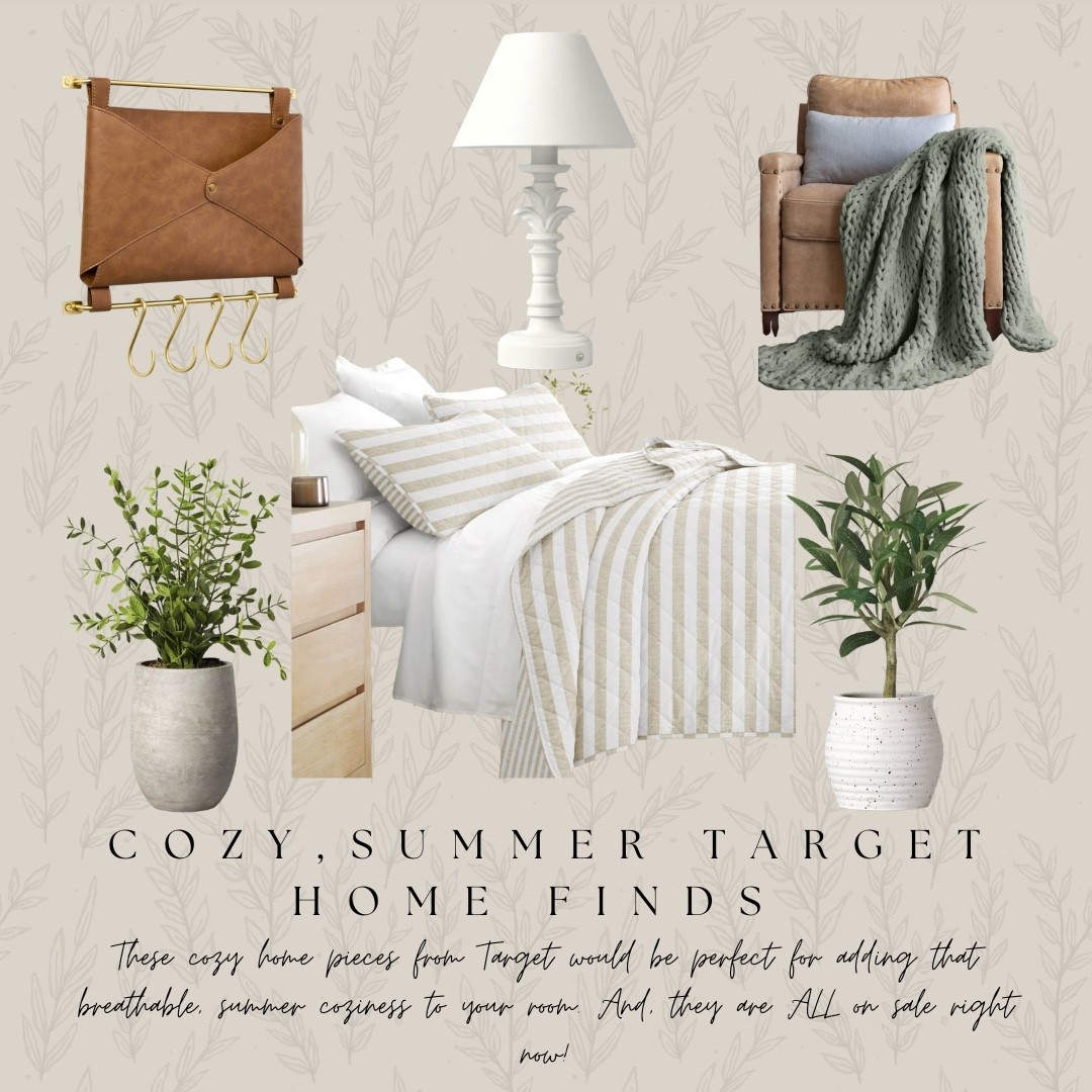 Cozy, summer Target home finds 🤍🌿 These pieces are perfect for adding that breathable, summer coziness to your space — and they’re ALL on sale right now! From striped quilts to faux greenery and the dreamiest chunky knit throw, your room refresh just got so easy. Linking everything here!

#TargetHome #TargetFinds #SummerDecor #CozyHome #NeutralDecor #HomeRefresh #TargetStyle #LTKHome #LTKSale #LTKFindsUnder50

#LTKgrwm #LTKdayinmylife #LTKSeasonal