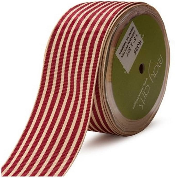 May Arts 1-1/2-Inch Wide Ribbon, Burgundy Grosgrain Stripe | Amazon (CA)