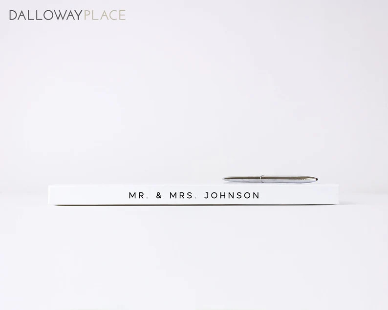 Wedding Guest Book, Modern Brush Script, Wedding Guestbook Ideas Personalized Sign In Book, Black... | Etsy (US)