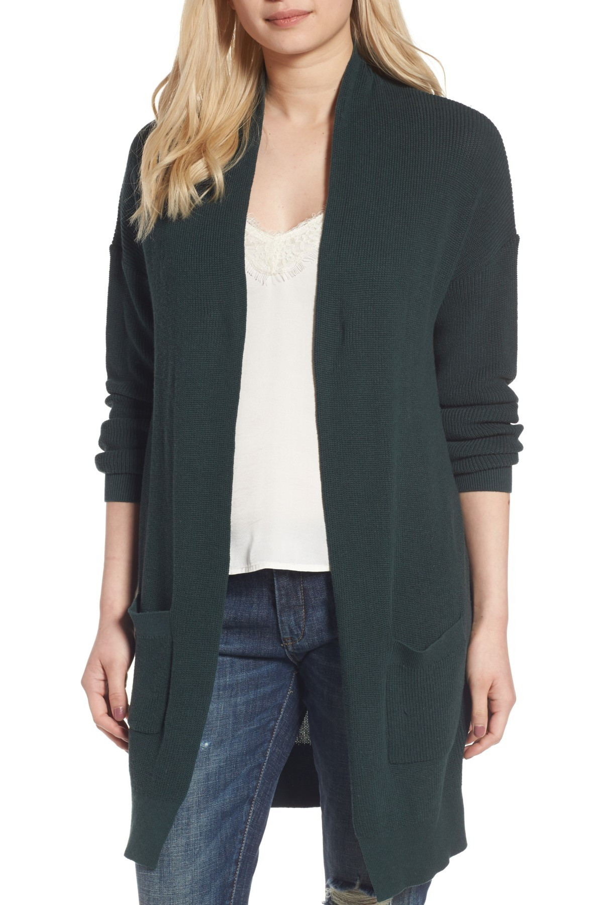 Lightweight Rib Stitch Cardigan | Nordstrom Rack