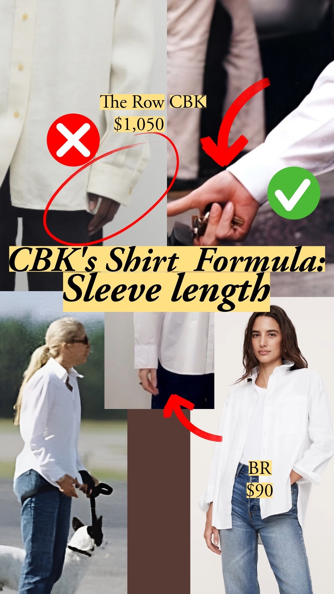 The sleeve should end around the base of the thumb. Sleeves that go down to the knuckles look messy - even on otherwise immaculate shirts like ones from The Row🤍 Carolyn Bassette Kennedy | quiet luxury | white button up | wardrobe essentials | affordable luxury 

#LTKStyleTip #LTKWorkwear #LTKFindsUnder100