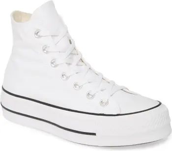 Converse Chuck Taylor(R) All Star(R) Lift High Top Platform Sneaker in Egret/sage/white at Nordst... | Nordstrom
