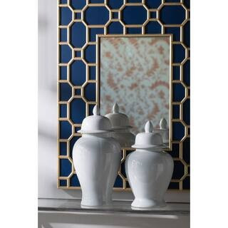 A & B Home Gloss White Large Seaford Ginger Jar AV69774-DS - The Home Depot | The Home Depot