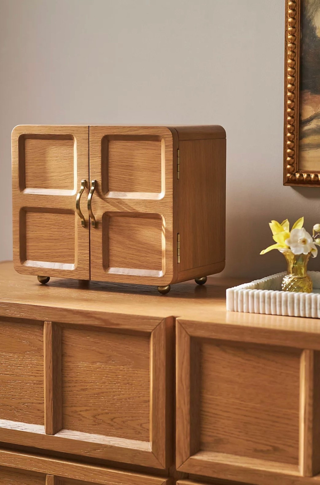 This is how you trick yourself into being organized 😭

Like suddenly all your jewelry has a home AND it looks cute??

Yeah… I need it 😍

This wooden jewelry storage cabinet from Anthropologie is the perfect mix of functional and aesthetic 🤍

The warm wood tone + vintage-inspired design gives that elevated organic, minimalist, curated vanity aesthetic while keeping all your jewelry organized in one place.

Perfect for your dresser, vanity, or closet, this piece adds both storage and style — making your space feel instantly more put together.

If you love neutral home decor, functional organization, and elevated everyday essentials, this is such a staple piece.

#LTKHome #LTKdayinmylife #LTKselfcare