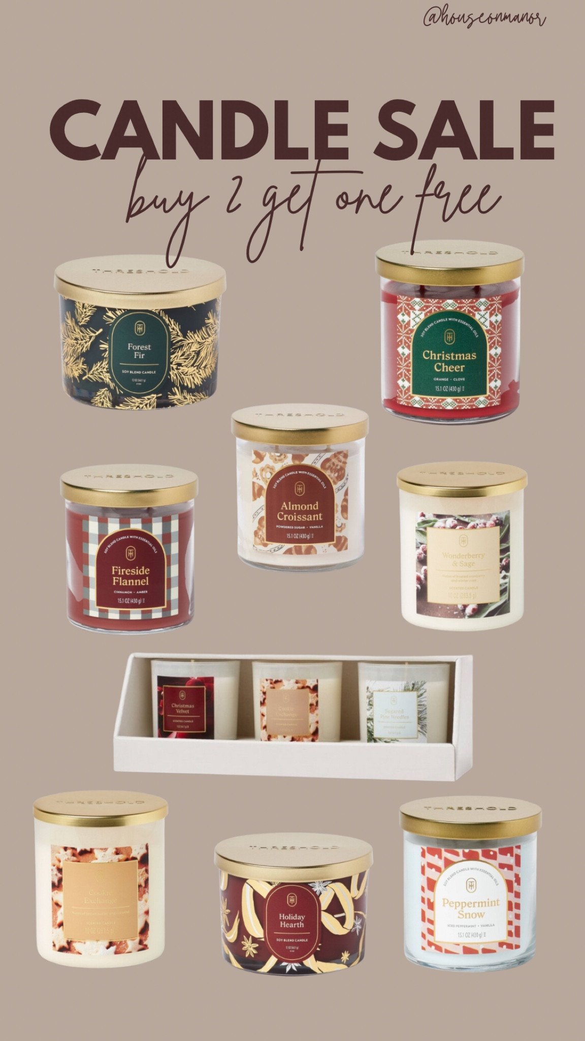 Buy 2 get one free sale on Threshold candles at Target!❤️

#LTKHome #LTKSaleAlert #LTKHoliday
