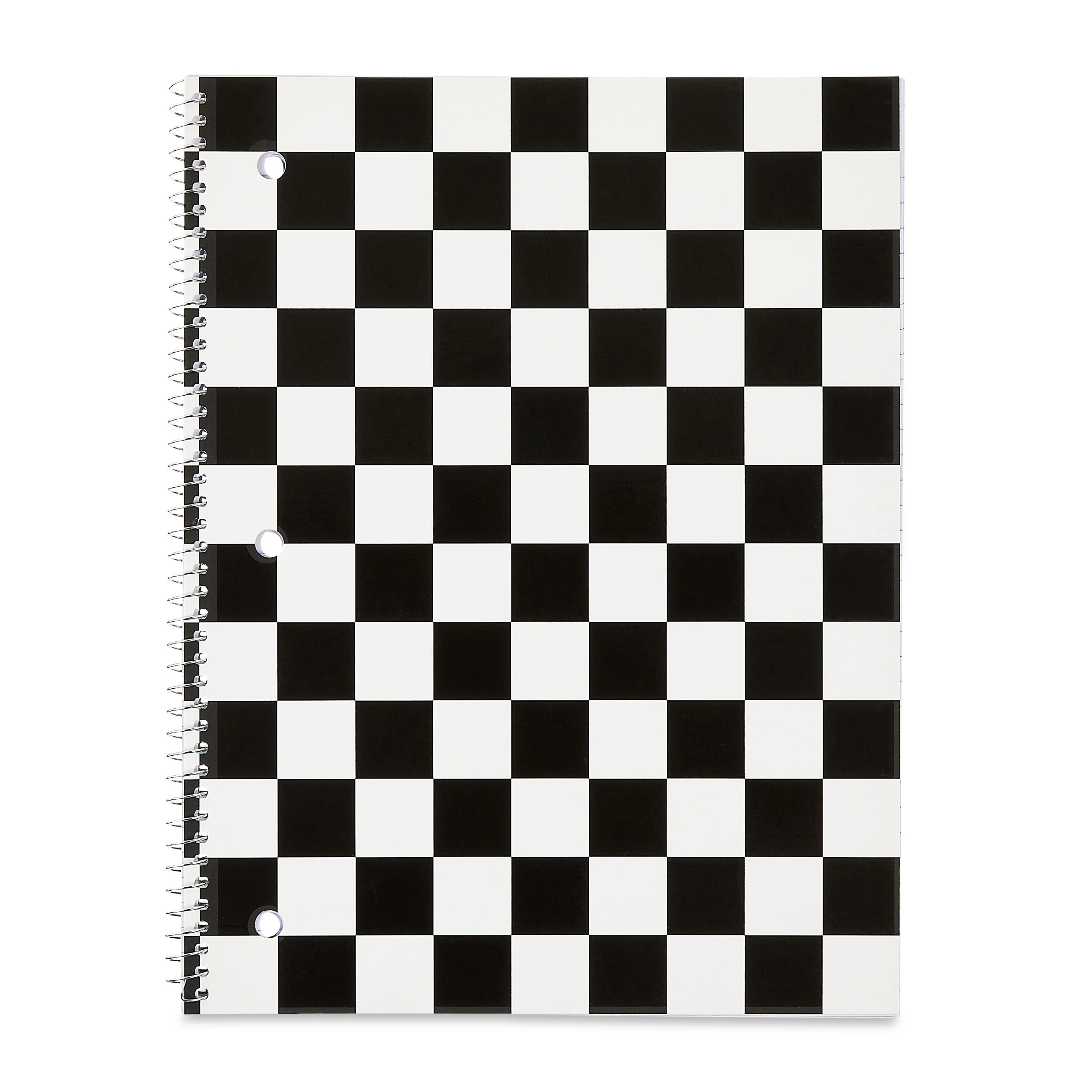 Pen+Gear 1 Subject Notebook, College Ruled, 8" x 10.5", Black and White Checkered, 70 Sheets | Walmart (US)
