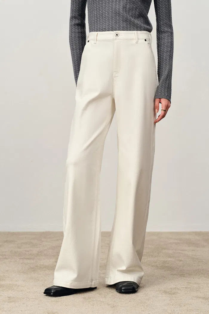 Solara Straight Leg Jeans in Fleece-Lined Denim | Fabrique