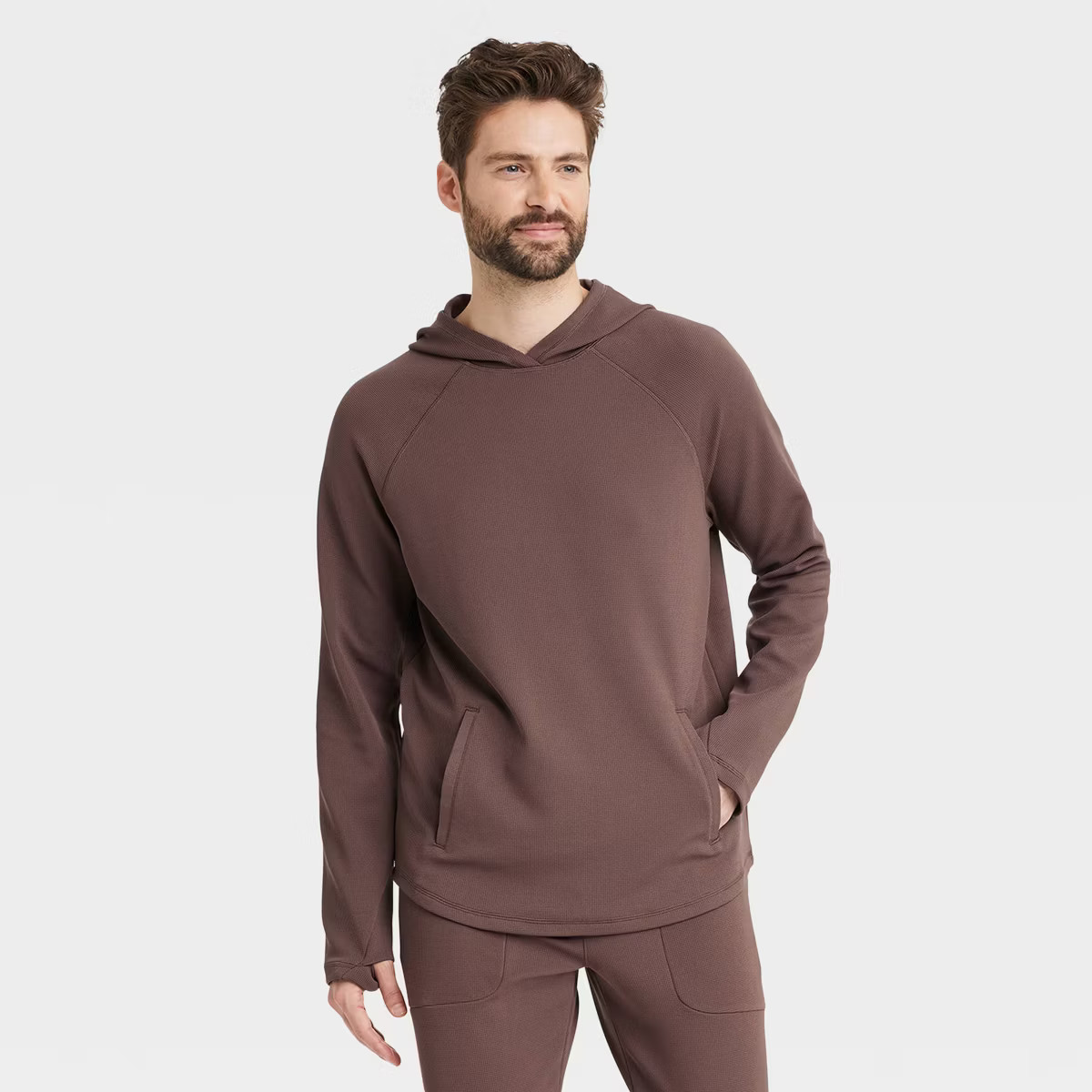 Men's Heavy Waffle Hooded Sweatshirt - All in Motion™ | Target