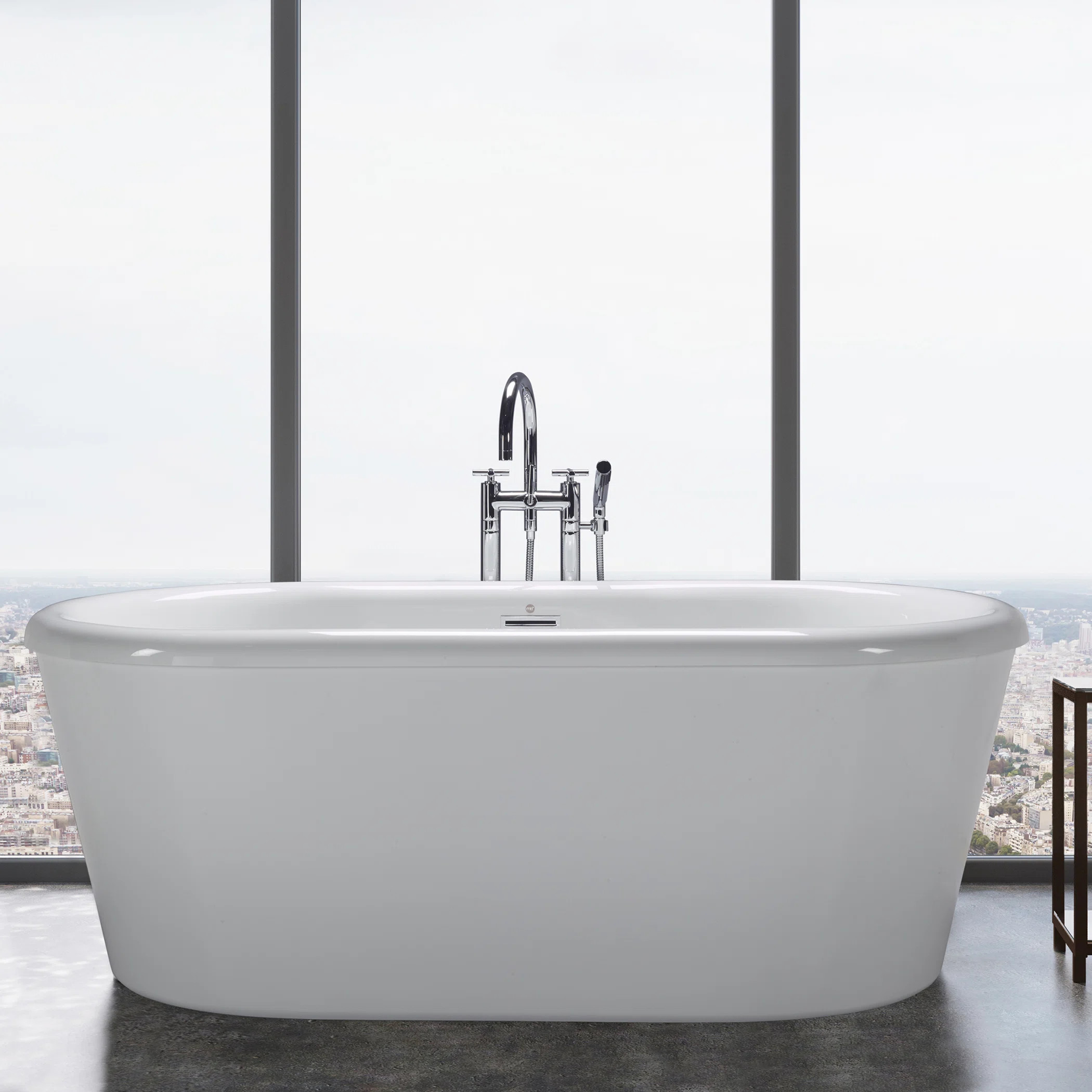 MTI Solutions Freestanding Air Bathtub - Matte AST254DM-WH | Wayfair North America