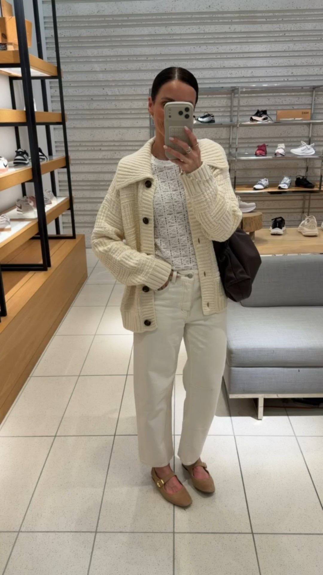 All white winter outfit, cream outfit, cozy cardigan outfit, white pants winter outfit, annabrstyle

#LTKOver40