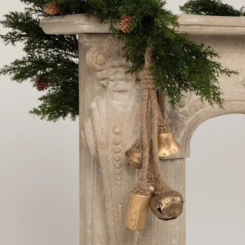 Olive Grove Decorative Metal Bells in Various Shapes on Jute Rope Hanger in Gold Finish at Nordstrom | Nordstrom