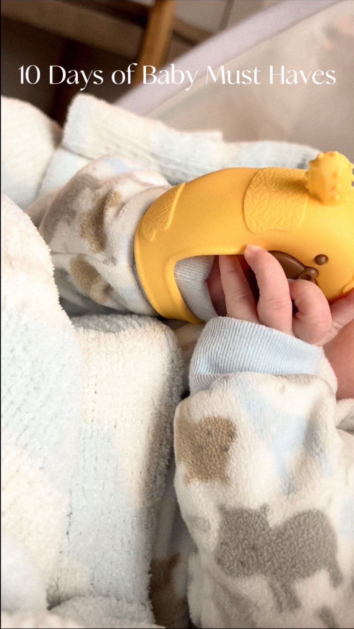 Day 3 of 10 Days of Baby Must Haves 🎄

Because my baby’s personality traits right now are:

✨ smiling
✨ drooling
✨ aggressively chewing everything

This teether toy saves us daily! 🦒