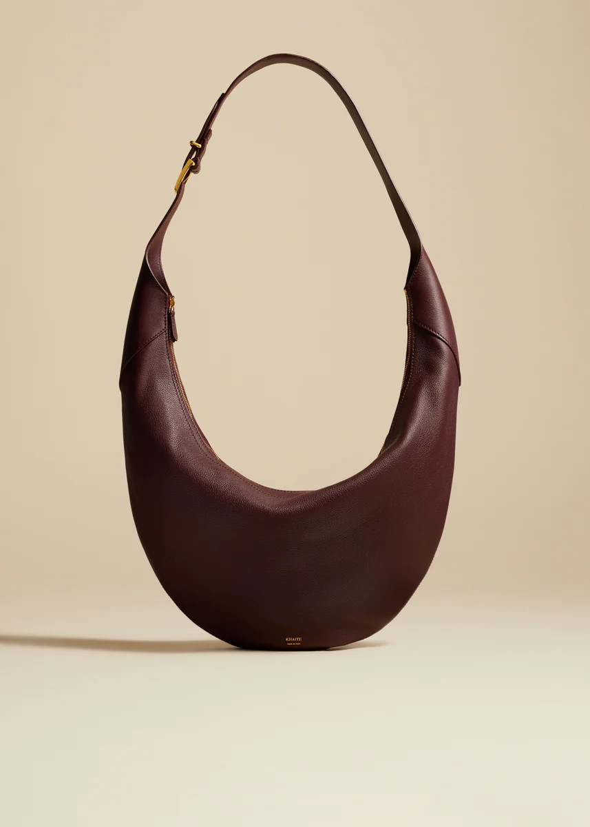 The August Hobo in Bordeaux Leather | Khaite