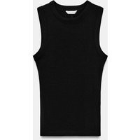 Zara - Ribbed Tank Top - Black - L - Woman | Zara US