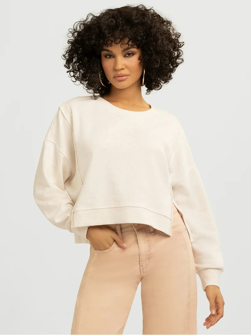 Jessica Simpson Women's Philomenia Knit Denim Pullover Top, Sizes XS-XL | Walmart (US)