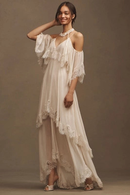 LoveShackFancy Annavelle Layered Silk Dress | Anthropologie (US)