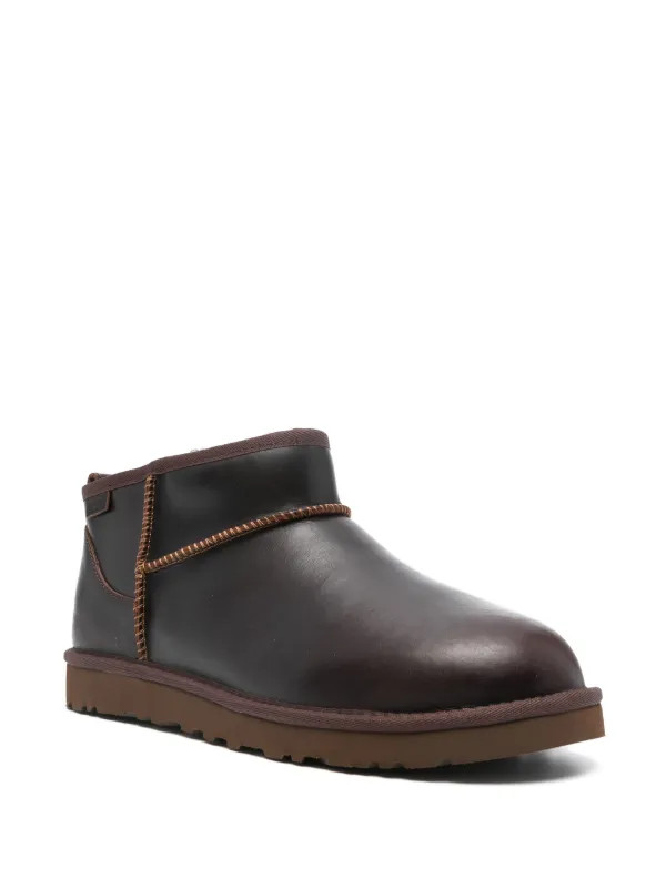 UGG Classic Ultra Mini LTHR Regen Boots | Brown | FARFETCH | Farfetch Global