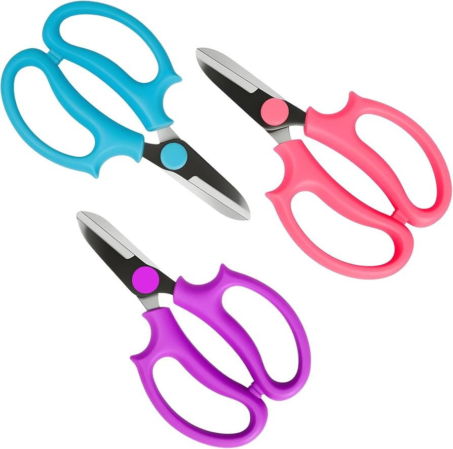 Garden Flower Scissors,3 PCS Stainless Steel Fresh Flower Cutter with Comfortable Grip Handles, F... | Amazon (US)