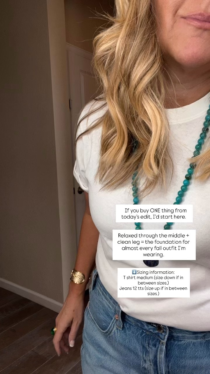 ✨Tap the bell, save and ❤️ start here over 40 fashion, midlife style, midsize fashion and luxury looks for less.  

 If you buy ONE thing from today’s edit, I’d start here. The jeans the the basic t on sale $10.
    
    “Relaxed through the middle + clean leg = the foundation for almost every fall outfit I’m wearing.”

⬇️Sizing information:
12 jeans tts 
R shirt medium (size down if in between sizes.) 

👑 Helping you look good, feel good.-Lindsey Denver   Check back daily for belly-friendly style, confidence, and Outfit Physics™.

#LTKOver40 #LTKMidsize #LTKPlusSize

Comment SHOP below to receive a DM with the link to this post on my LTK ⬇ https://liketk.it/6nHJs

Comment SHOP below to receive a DM with the link to this post on my LTK ⬇ https://liketk.it/6nI9L