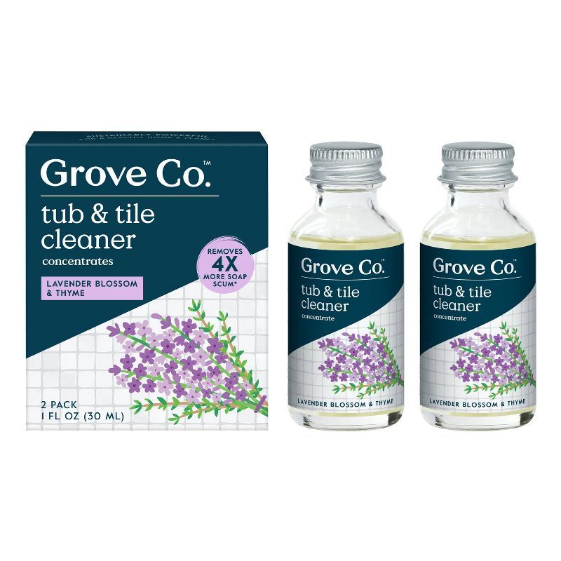 Grove Co. Tub & Tile Cleaning Concentrate - Lavender - 2pk/2fl oz | Target