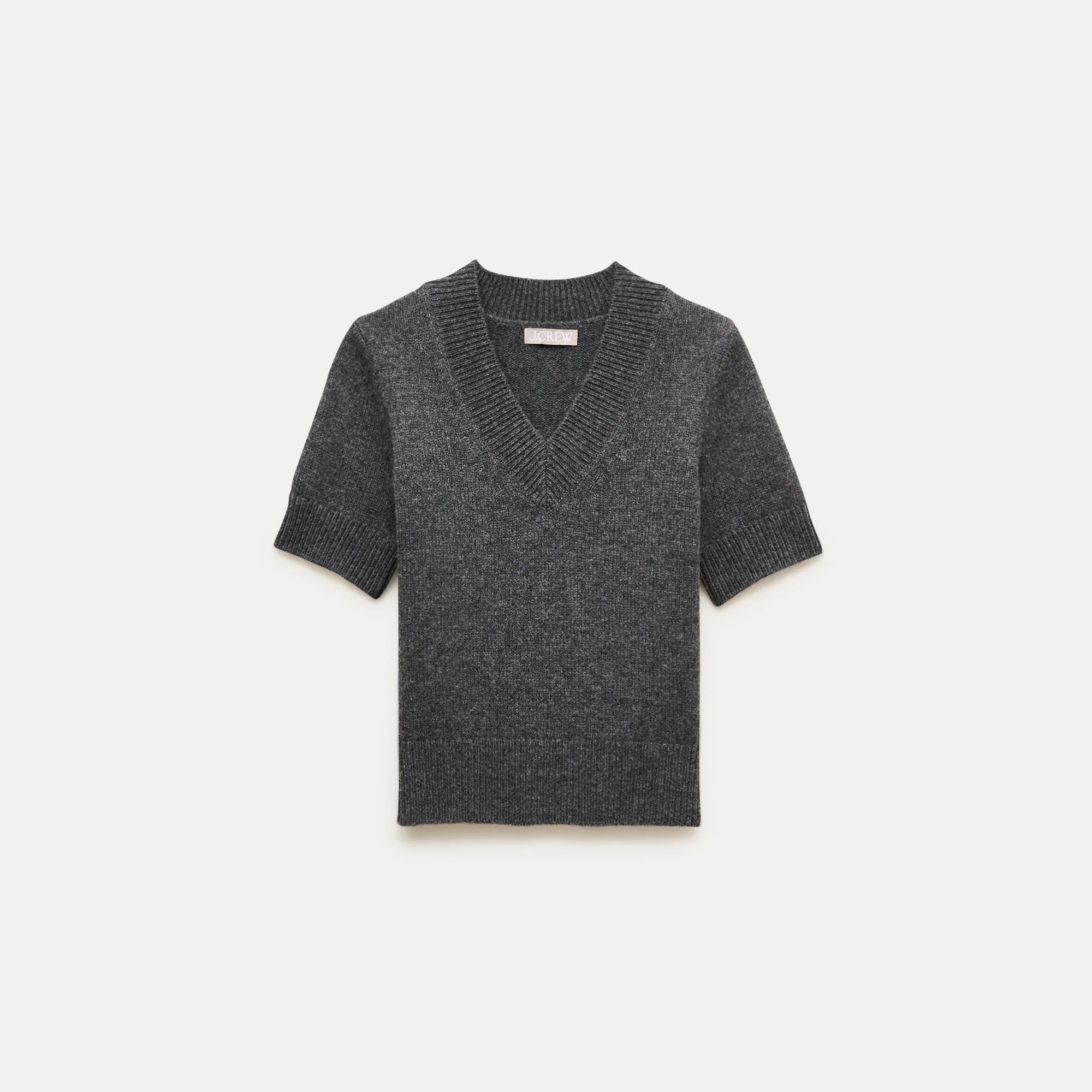 Short-sleeve V-neck sweater in vintage wool | J. Crew US