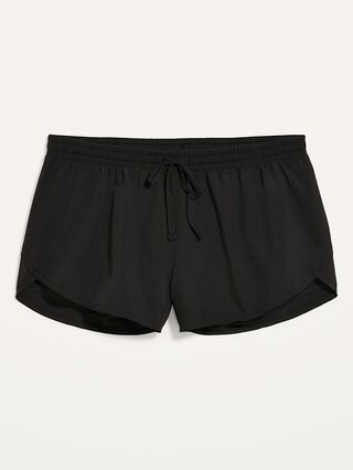 Mid-Rise Dolphin-Hem Run Shorts for Women -- 3-inch inseam | Old Navy (US)