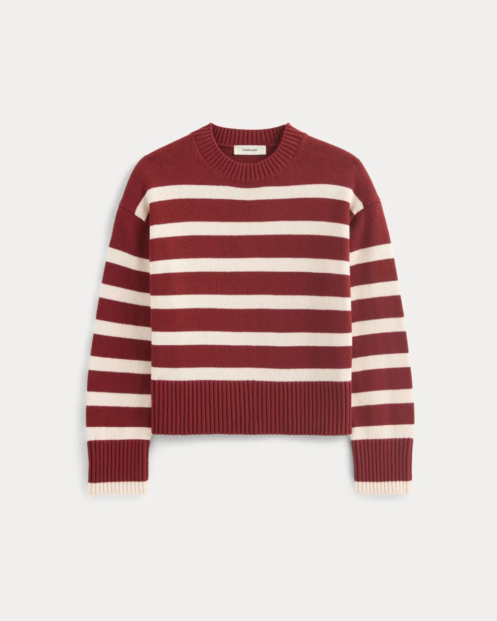 The Boxy Sweater in Everyday Cotton | Merlot / Canvas | Everlane