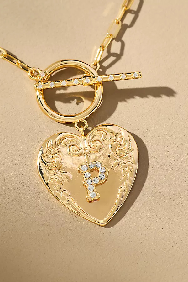 Monogram Heart Toggle Necklace | Anthropologie (US)
