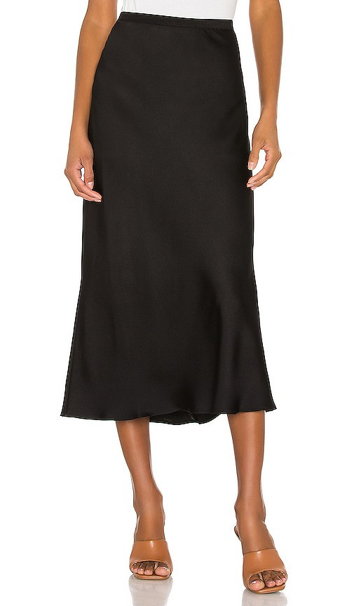 ANINE BING Bar Silk Skirt in Black. - size XS (also in M, S) | Revolve Clothing (Global)