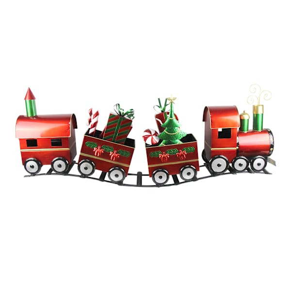 Silver Metal Train Table Decor, 52" | At Home