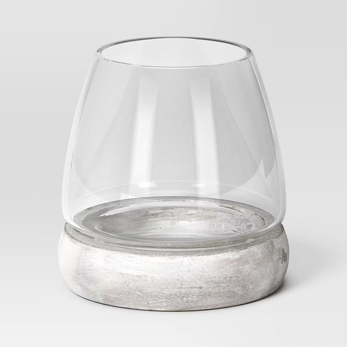Round Glass with Cement Base Indoor Outdoor Terrarium - Threshold™ | Target