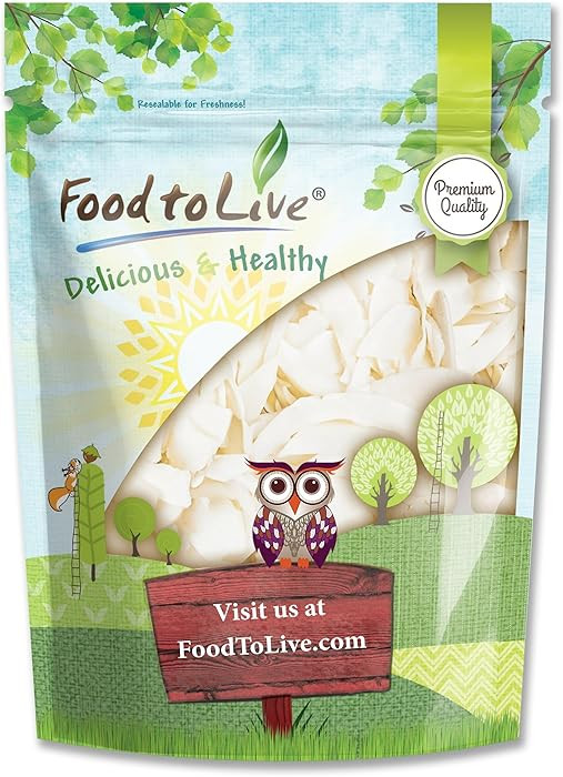 Food to Live Coconut Chips, 8 Ounces – Unsweetened Flakes, Unsulfured, Raw, Dried, Desiccated, ... | Amazon (US)