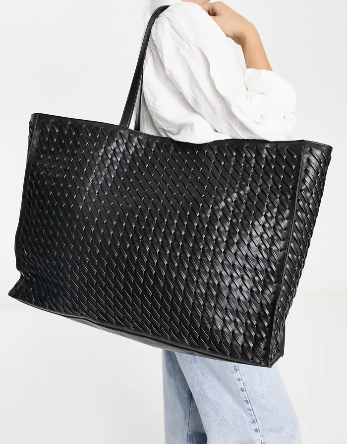Tia Oversize Weave Faux Leather Tote | Nordstrom