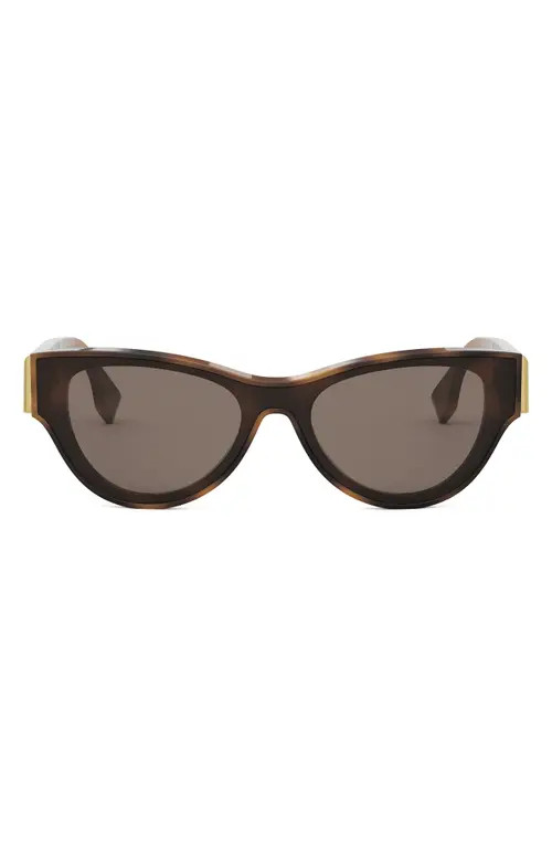 'Fendi First 53mm Cat Eye Sunglasses in Blonde Havana /Brown at Nordstrom | Nordstrom